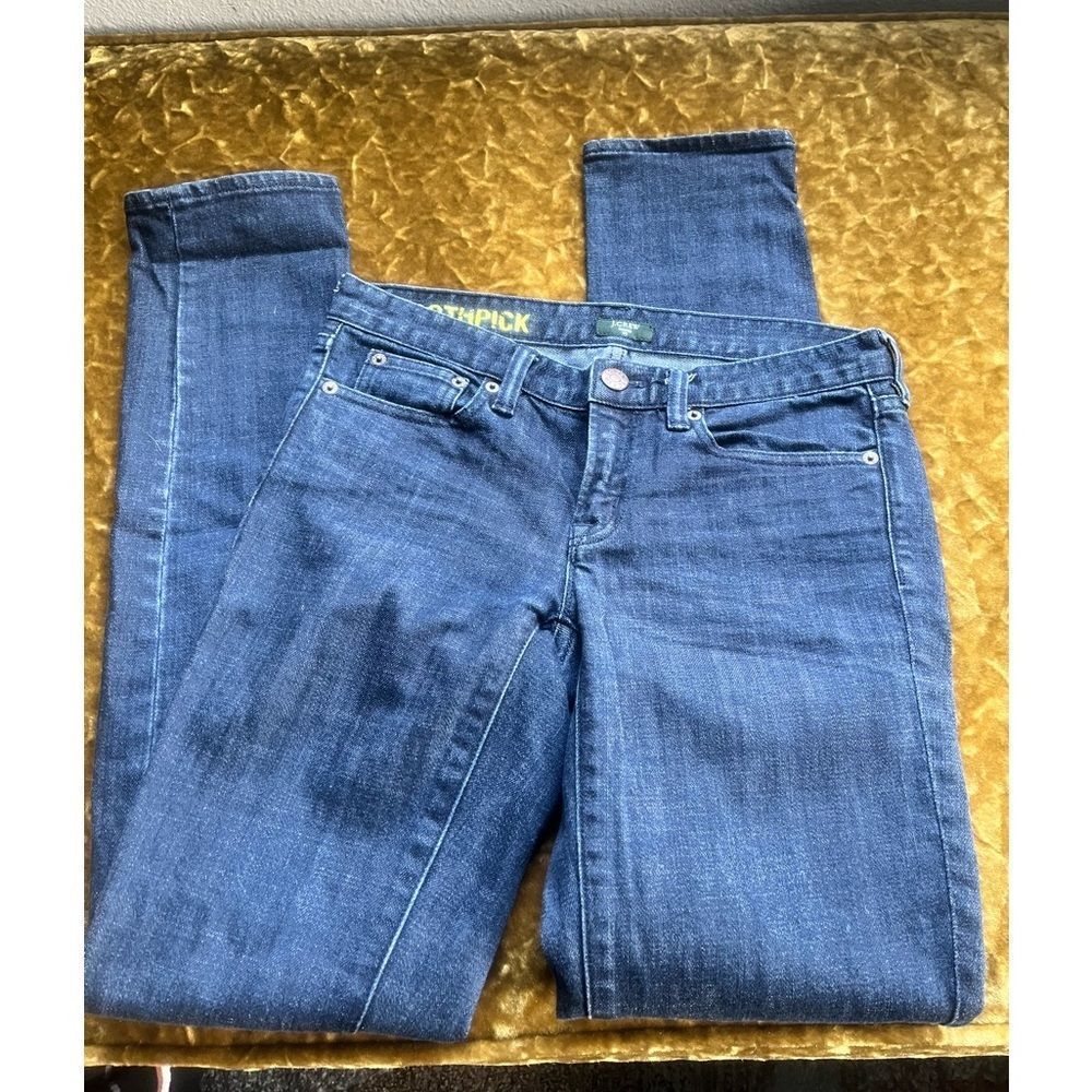 J Crew Toothpick Dark Indigo Wash Stretch Women's Size 30x31.5